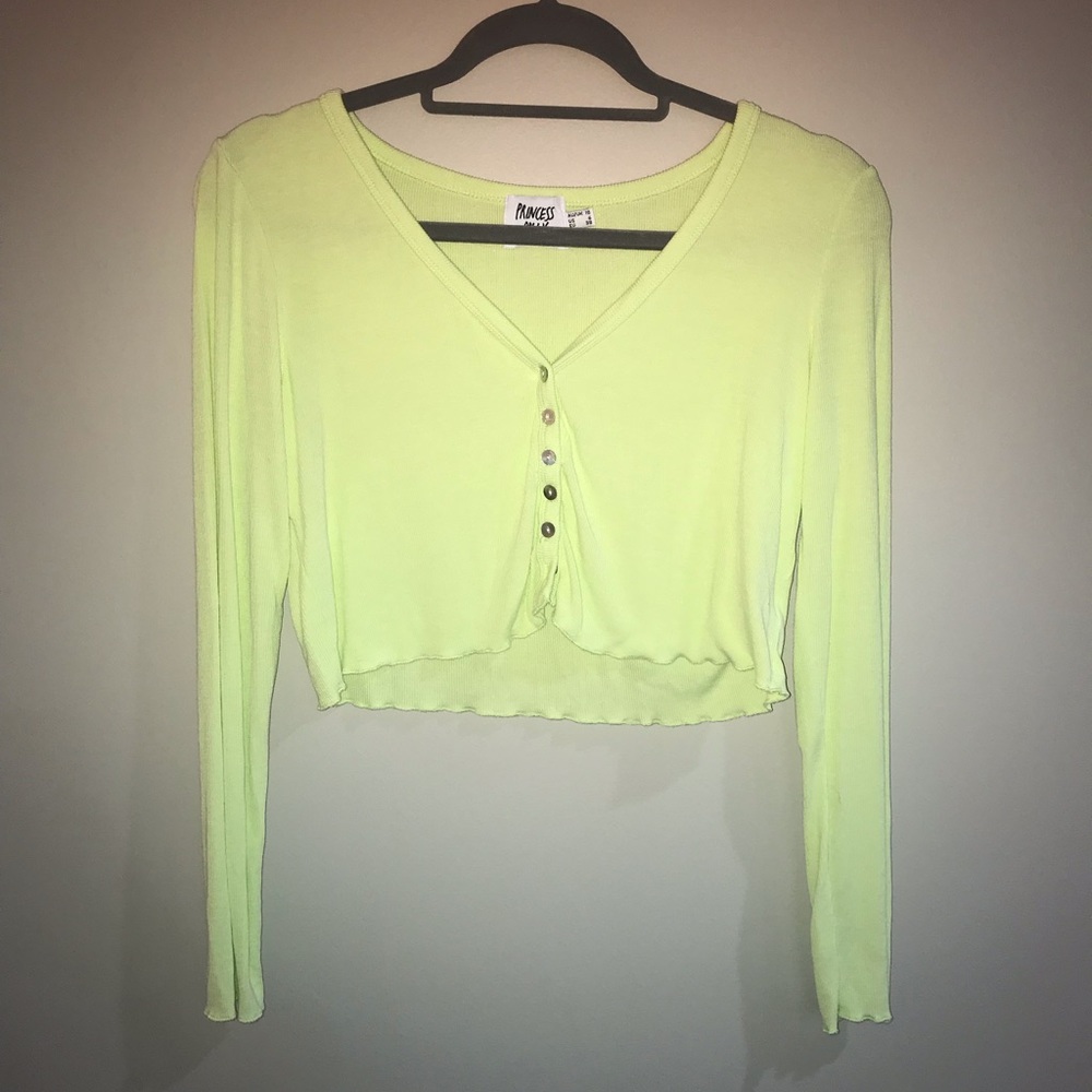 Princess Polly Green Crop Top
